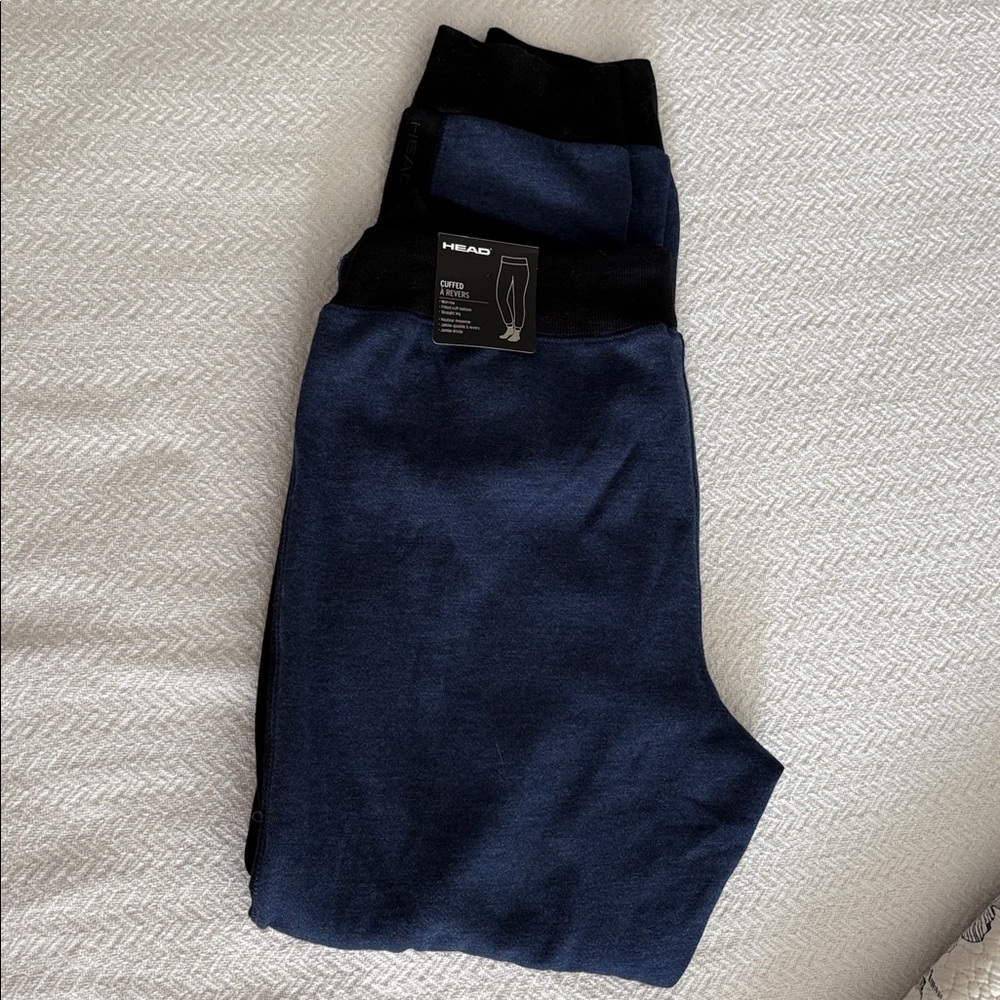 Head Navy Cuffed Athletic Pants